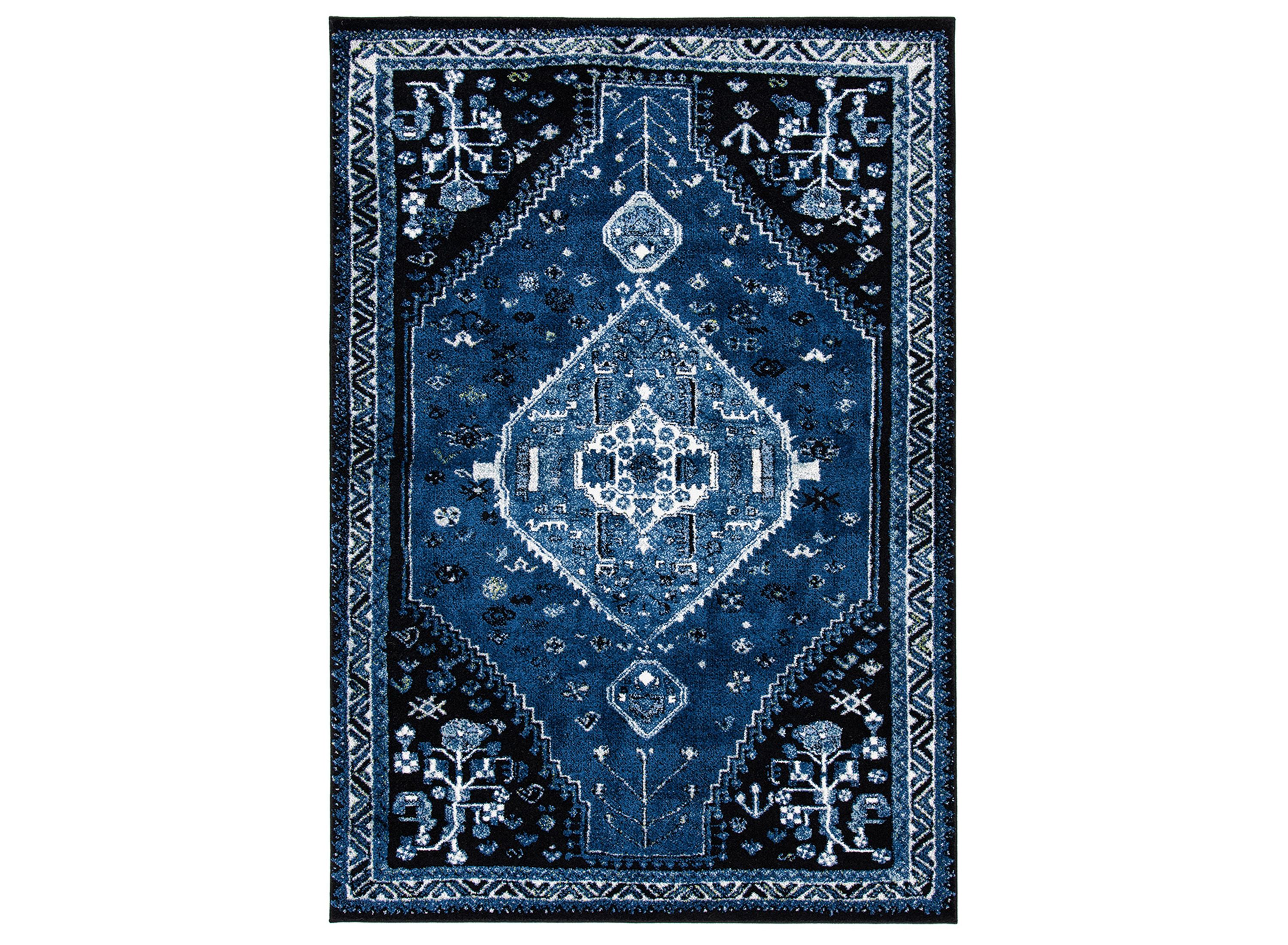 Vintage Hamadan Blue Area Rug Raymour & Flanigan Raymour & Flanigan