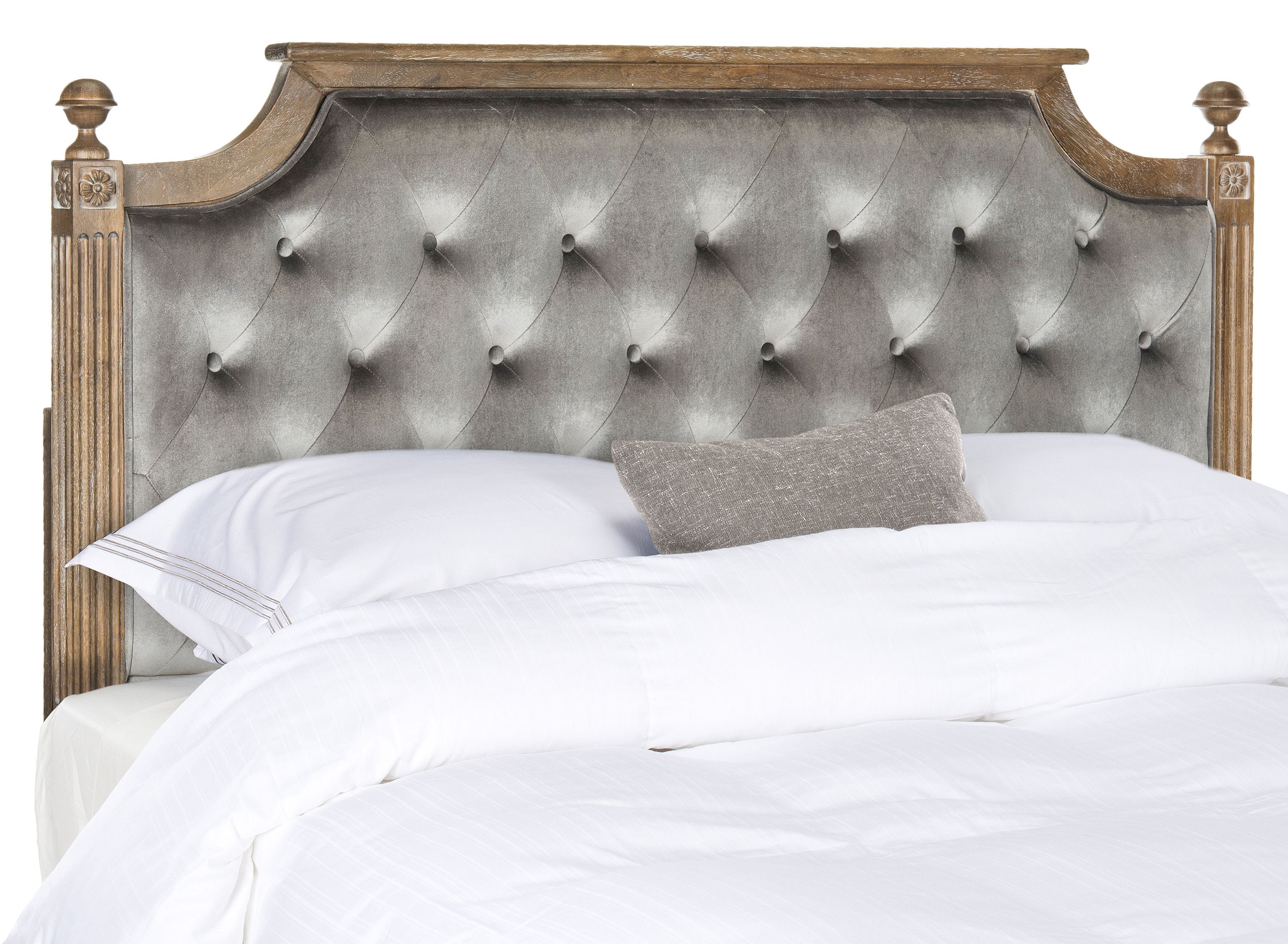 Rustic Wood Queen Upholstered Headboard Raymour & Flanigan Raymour & Flanigan