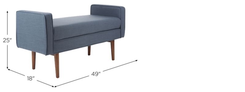 Henri Midcentury Bench Dimensions