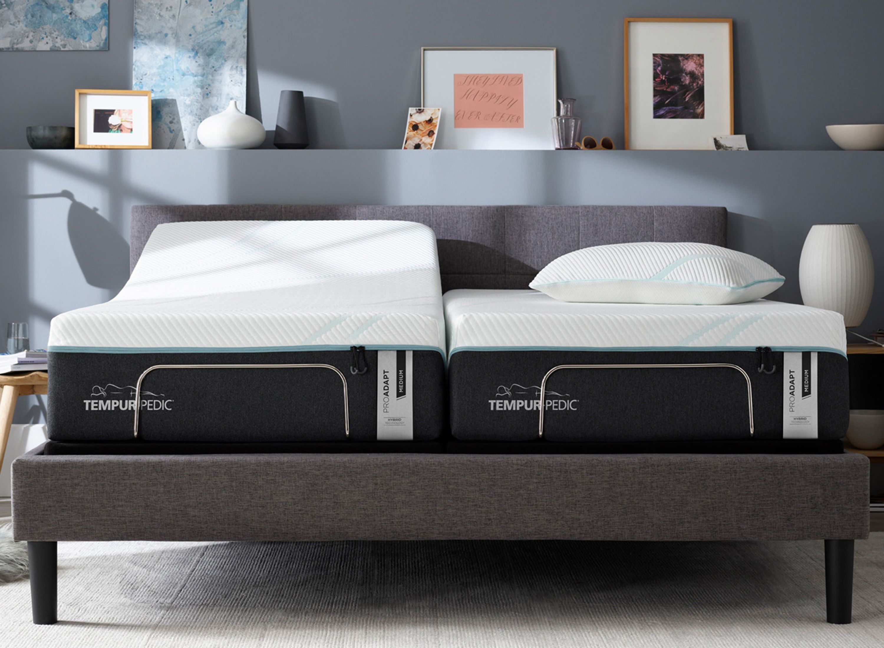 TempurPedic ProAdapt Medium Hybrid Mattress Split King Set Raymour