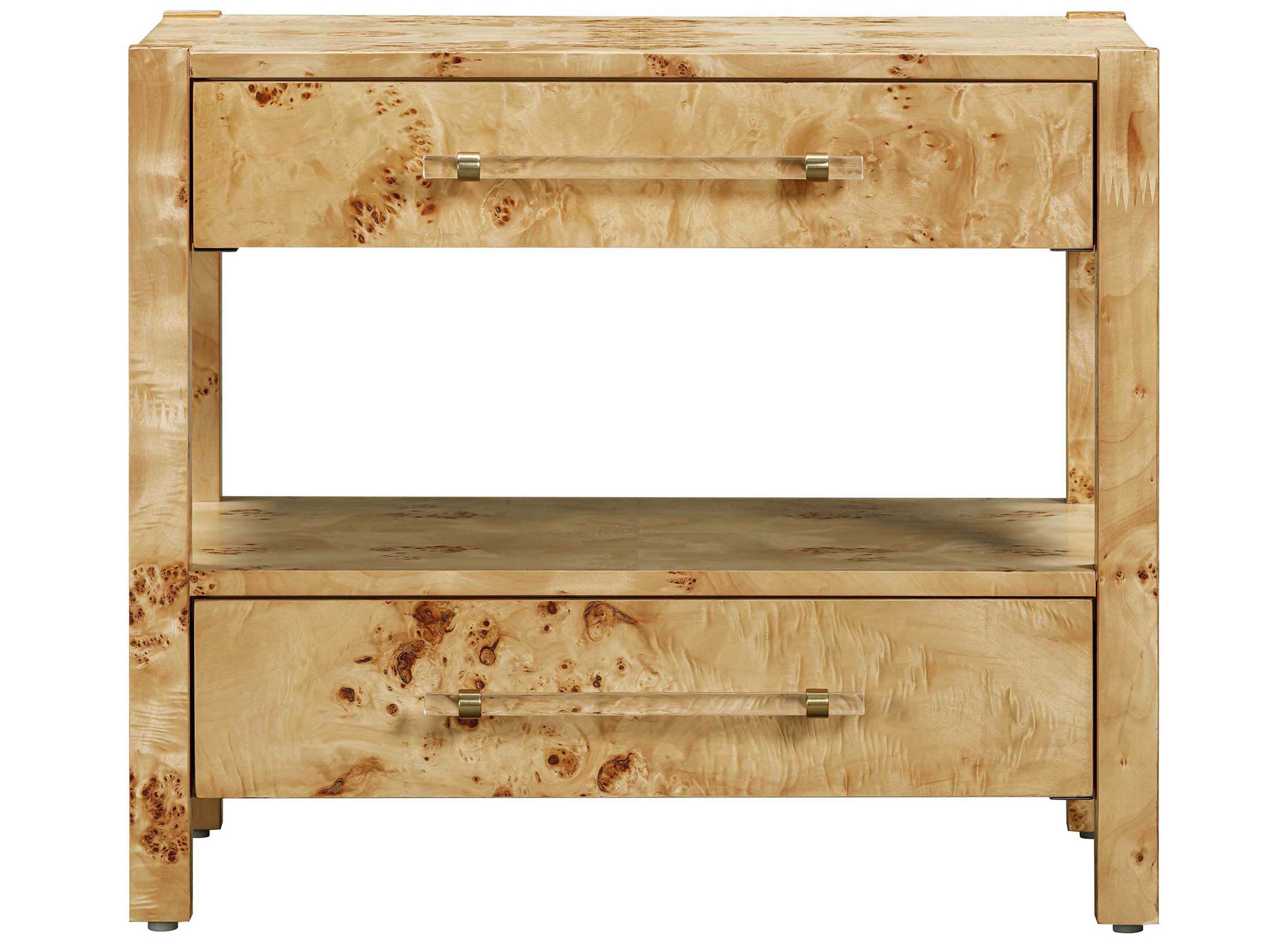 Brandyss Burl Nightstand | Raymour & Flanigan