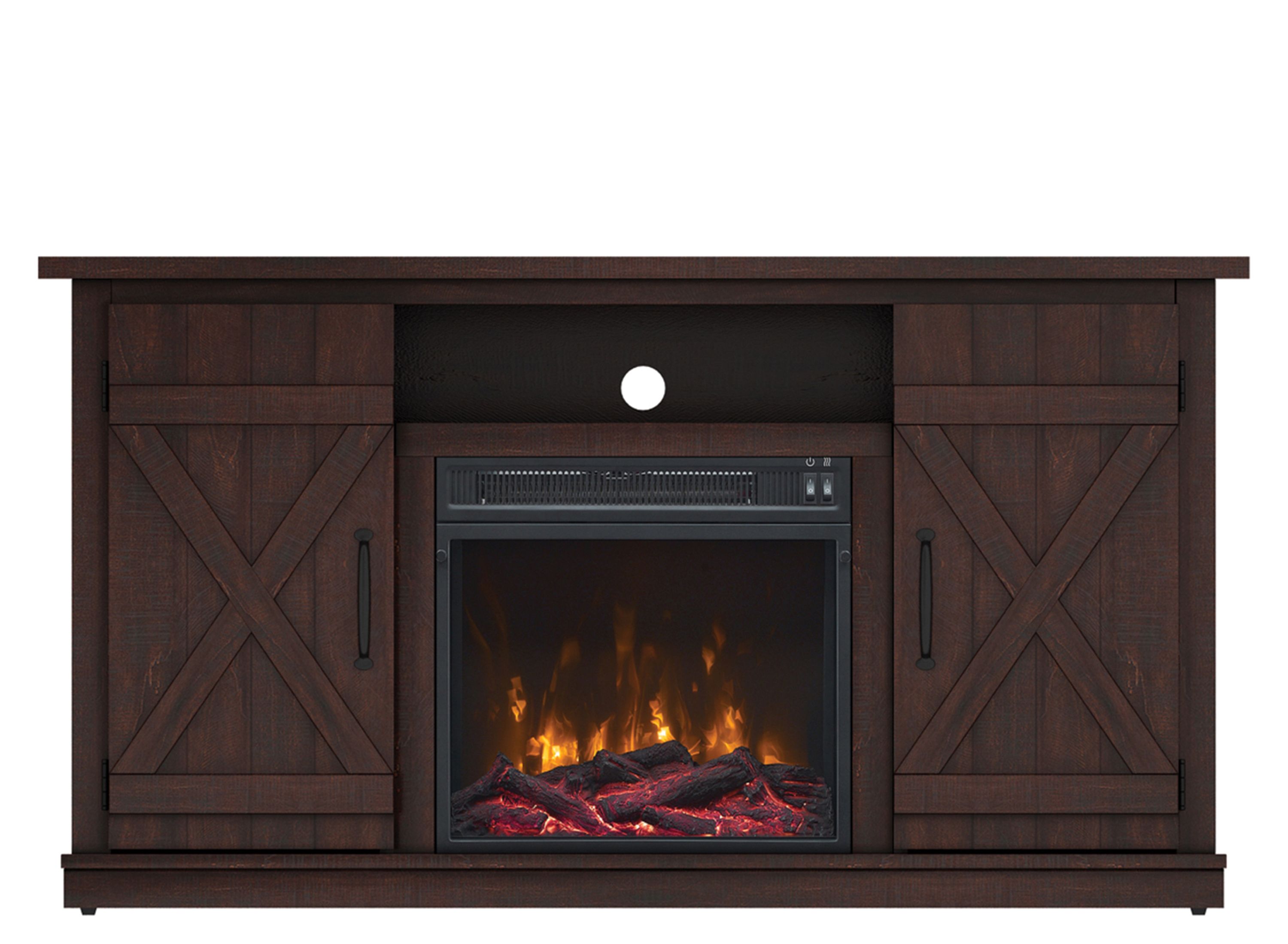 Cottonwood TV Console with Electric Fireplace Raymour & Flanigan