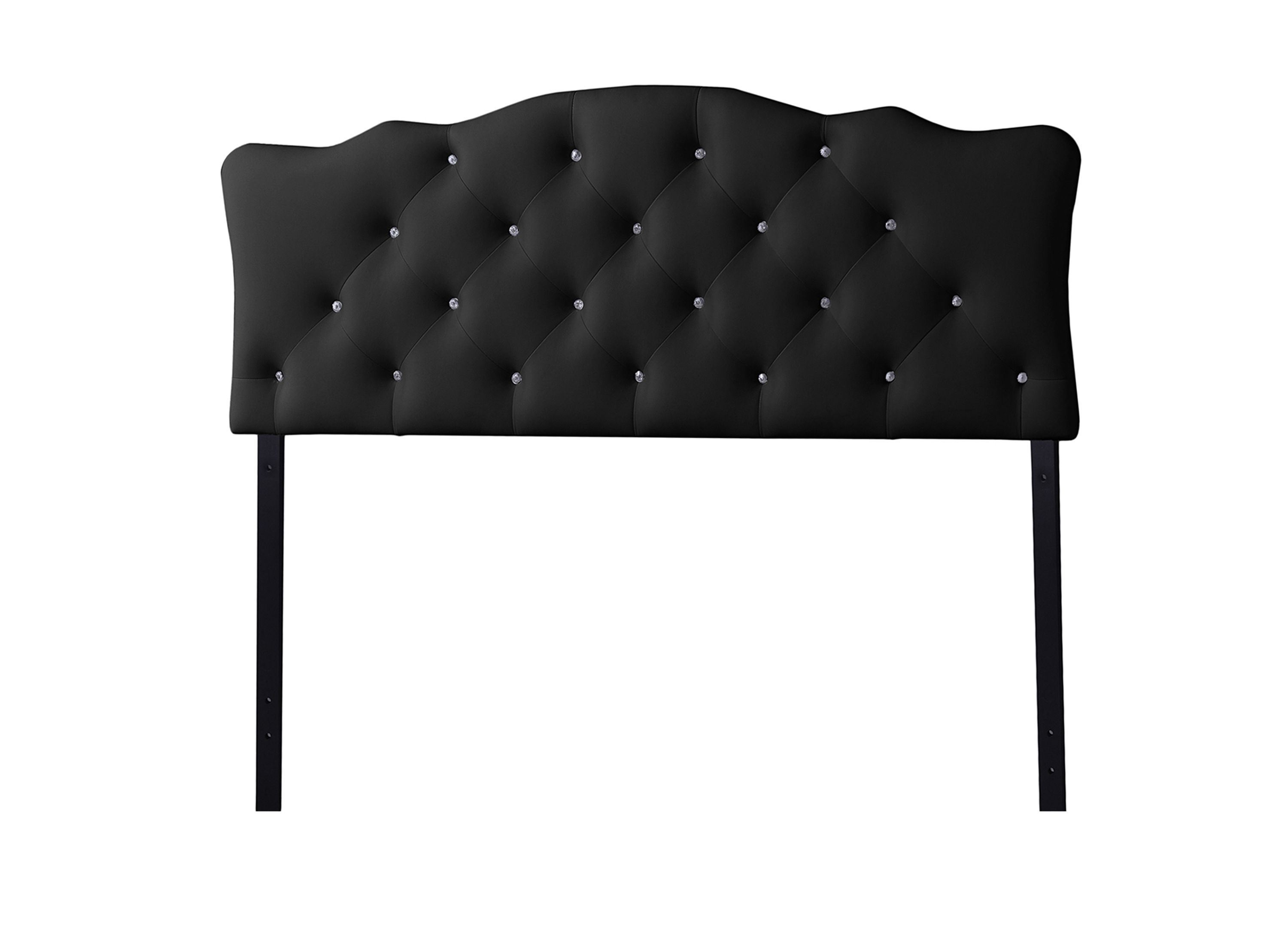 Rita Faux Leather Upholstered Buttontufted Scalloped Headboard