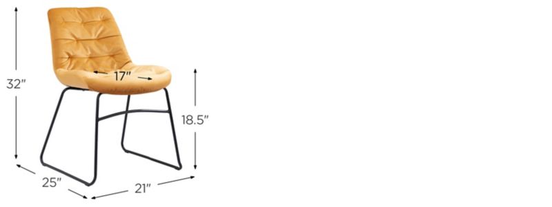 Tammy Dining Chair - Set of 2 Dimensions