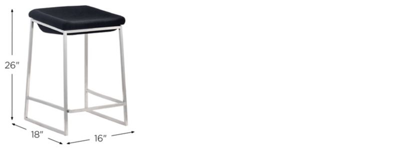 Lids Counter-Height Stool: Set of 2 Dimensions