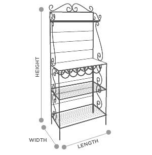 Avery Kitchen Cart Dimensions