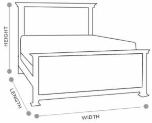 Hayward King Bed - Buckwheat Dimensions